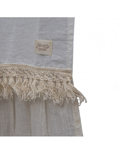 Cortina de Baño - Ara Combinado Blanco y Vol Nat