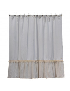 Cortina de Baño - Ara Combinado Blanco y Vol Nat