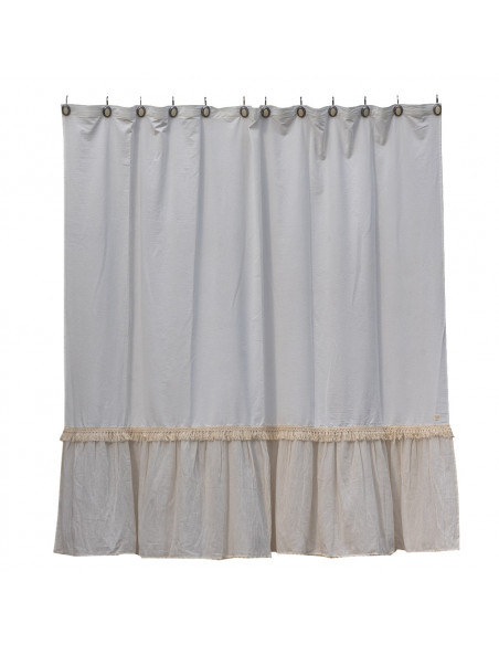 Cortina de Baño - Ara Combinado Blanco y Vol Nat