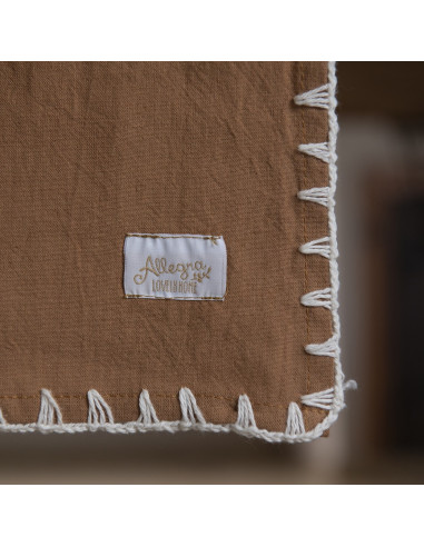 Set Artisan Crochet: Mantel + 6 Servilletas + Bolsita