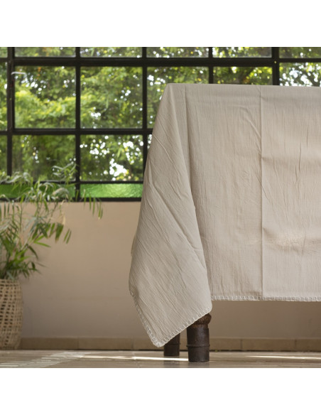 Set Artisan Crochet: Mantel + 6 Servilletas + Bolsita