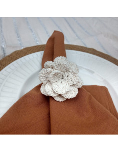 Servilletero  Flor Crochet x 4 2