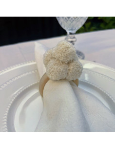 Servilleteros Pompon x 4 - Crochet 2