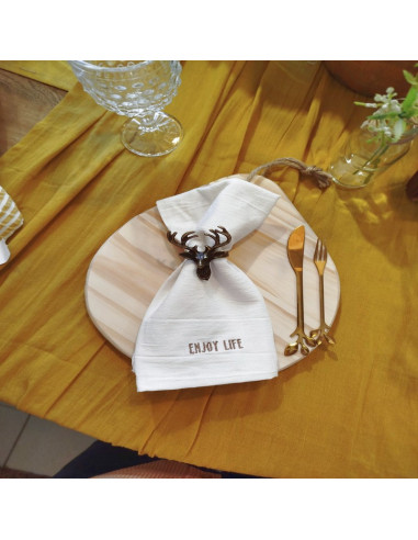 Servilletas Bordadas Words x 4