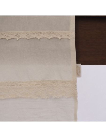 Camino de Mesa - Full Puntillas Lienzo Natural