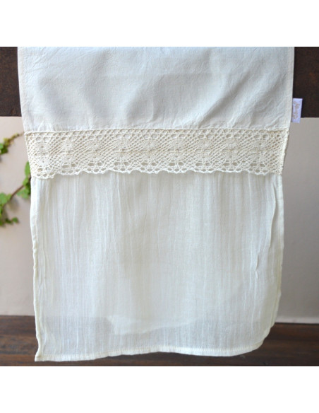 Camino de Mesa - Full Puntillas Lienzo Natural