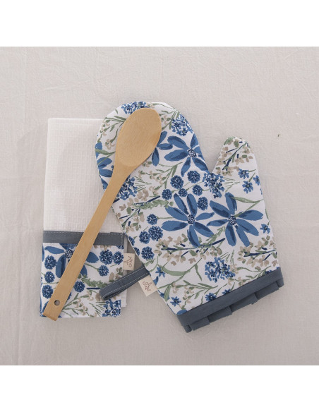 Set Manopla Vintage - Volados,  Repasador + Cuchara