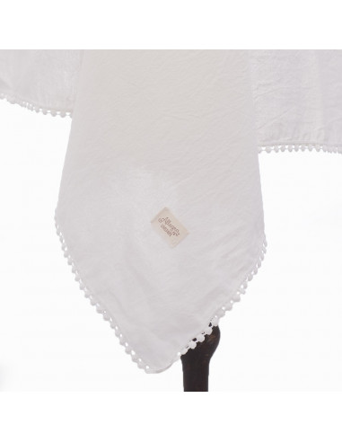 Mantel de Tusor Guipiur Pompon