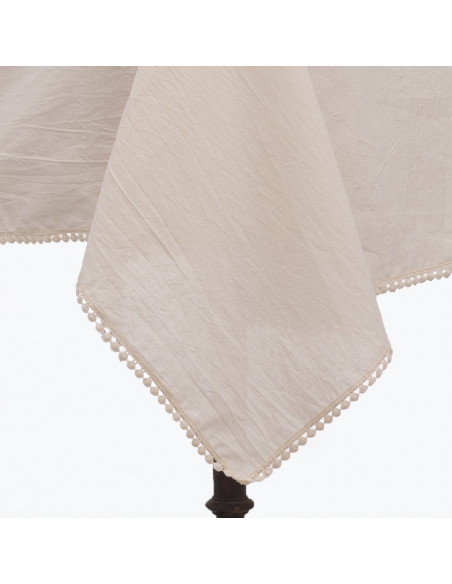 Mantel de Tusor Guipiur Pompon