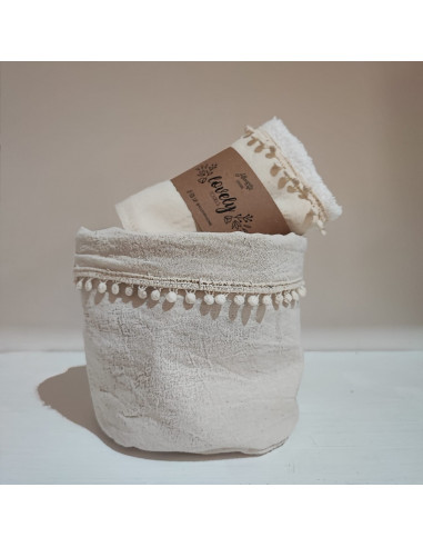 Contenedor  & Toalla de Mano - Guipiur + Jabòn