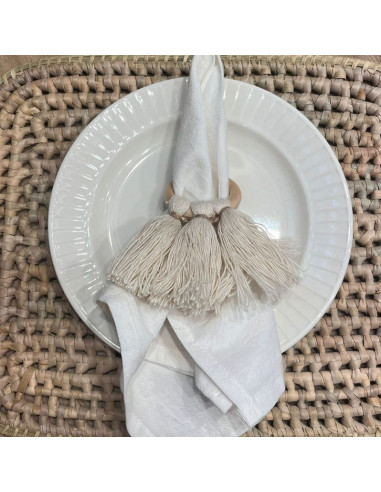 Servilletero Chela - 3 borlitas x 4