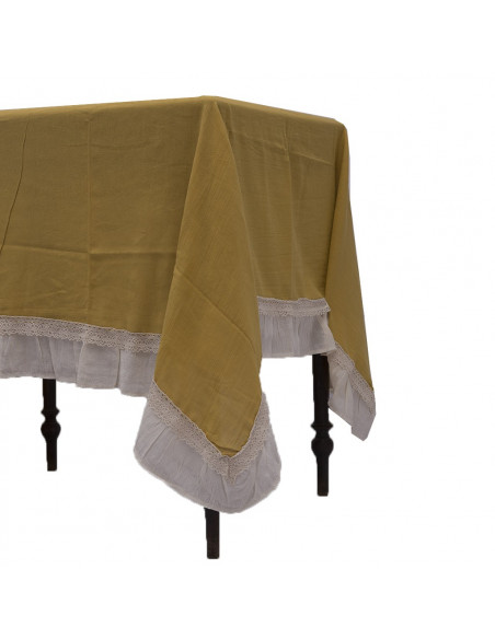 Mantel Amalia Gasa con Volado y Puntilla