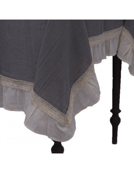 Mantel Amalia Gasa con Volado y Puntilla
