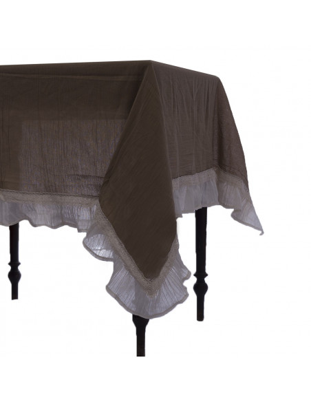 Mantel Amalia Gasa con Volado y Puntilla