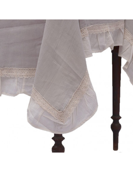 Mantel Amalia Gasa con Volado y Puntilla
