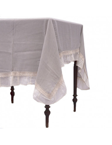 Mantel Amalia Gasa con Volado y Puntilla