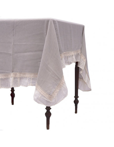 Mantel Amalia Gasa con Volado y Puntilla
