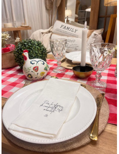 Camino de Mesa - Cuadrille Rojo con Volados