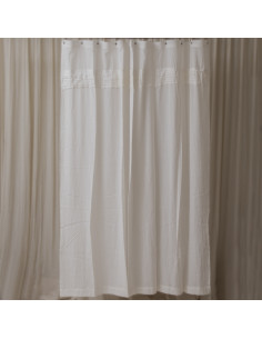 Cortina de Baño - Aplique Blanco