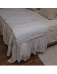 Pie de Cama - Broderie + 2 Fundas