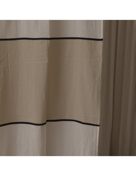 Cortina de Baño  - Ankara - Franja Tusor Central  y Bies