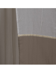 Cortina de Baño  - Ankara II - Franja Tusor y bies - Inferior