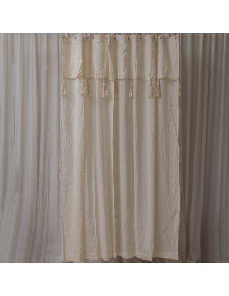 Cortina de Baño Paz - Cordon y Borlas Crochet