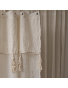 Cortina de Baño Paz - Cordon y Borlas Crochet 2