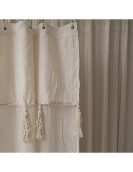 Cortina de Baño Paz - Cordon y Borlas Crochet