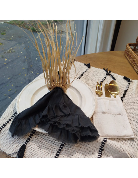 Servilletero - Jaukaanigas Flecos Largos y Anillo