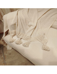 Manta Gasa bambula & borlones