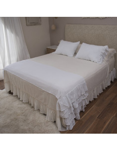 Pie de Cama - DELHI - Volados + Funda