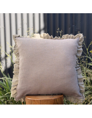 Almohadones Waffle Volado desflecado