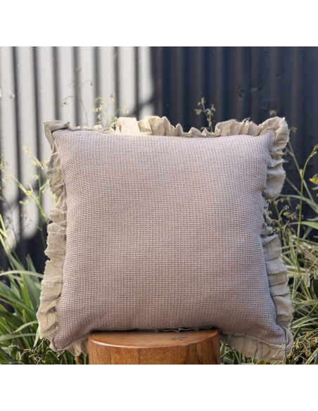 Almohadones Waffle Volado desflecado