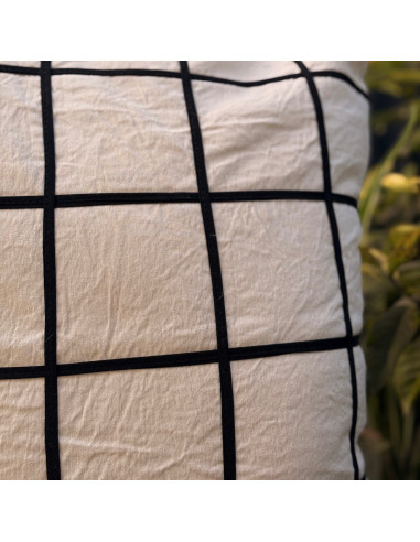 Combo Almohadones Bies Negro Cuadrille