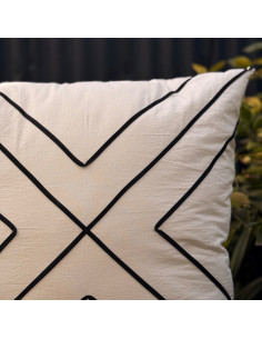 Combo Almohadones Bies Negro Rombos 2