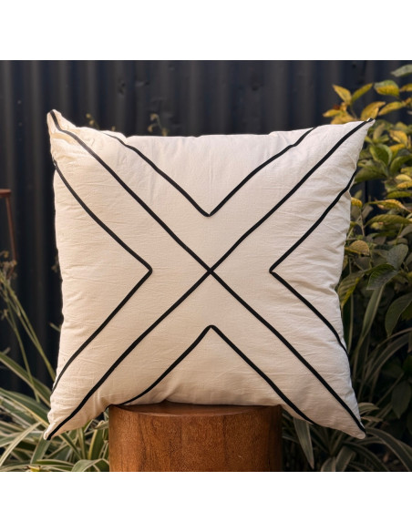 Combo Almohadones Bies Negro Rombos