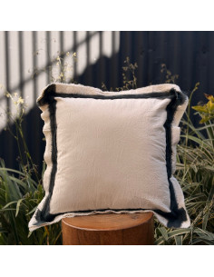 Combo Almohadones Oporto - Base Natural y Bordes en Gasa Color