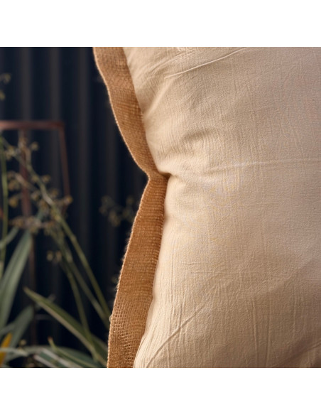 Combo Almohadones Tusor Contorno Arpillera