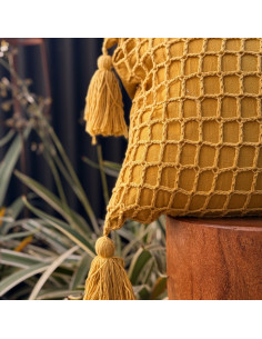 Almohadón - Cuadros Grandes Crochet y Borlas 2