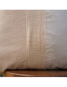 Combo Almohadones -  LISBOA II Tusor y bambula desflecada 2