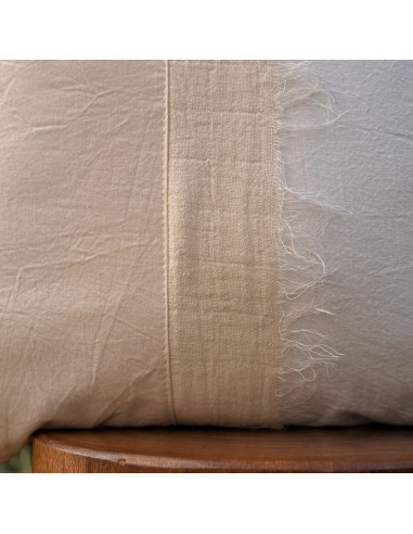 Combo Almohadones -  LISBOA II Tusor y bambula desflecada