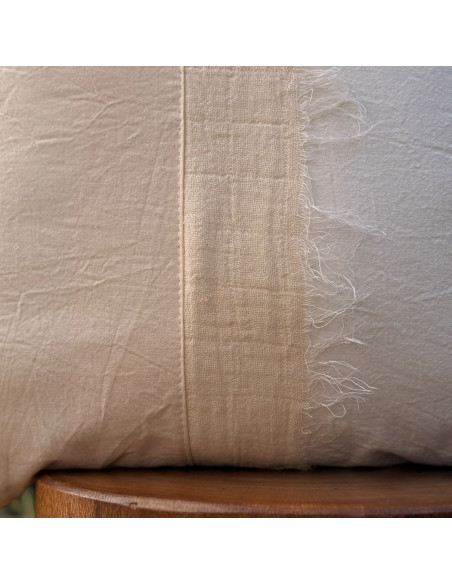 Combo Almohadones -  LISBOA II Tusor y bambula desflecada