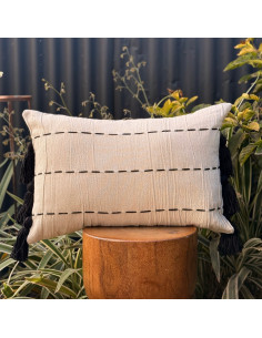 Combo Almohadón  Pespunte  y borlas - 2 x 40 x 60