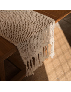 Camino de Mesa - Alisos - Telar y Flecos Macramé