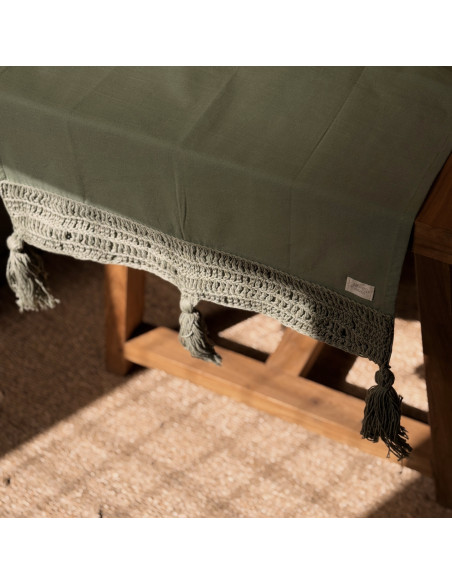 Camino de Mesa  Borlones Crochet