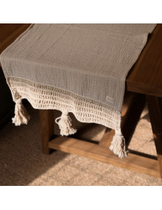 Camino de Mesa  Borlones Crochet