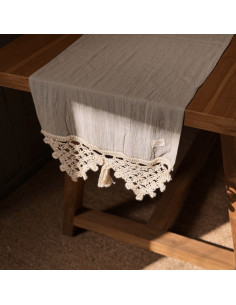 Camino de Mesa -  Flower  Crochet Gasa