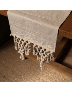 Camino de Mesa  Macramé  Rombos Nuevo