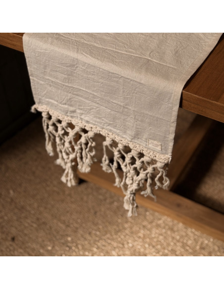 Camino de Mesa  Macramé  Rombos Nuevo